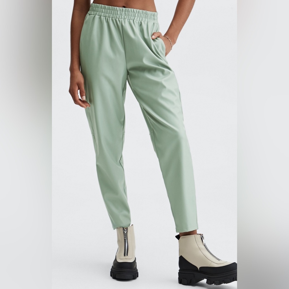 Fabletics Vegan Leather High-Waisted Jogger